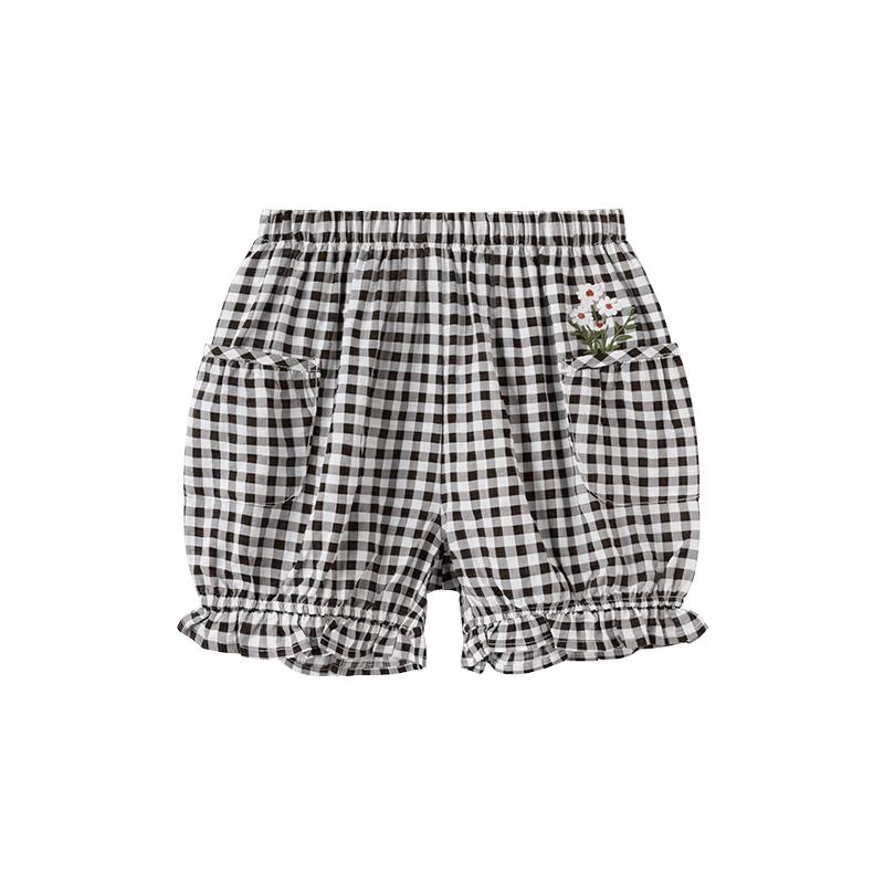 Baby Girls  Summer Plaid Petal Shorts 80