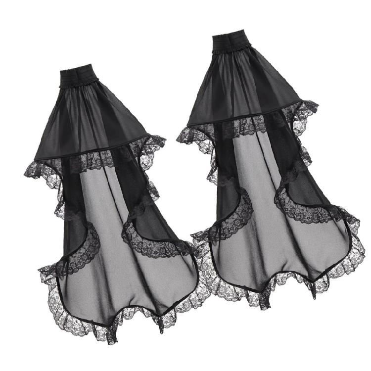Viktorianische lange Tüllärmel für Damen Hochzeitskleid Chiffon Abnehmbare Handschuhe Halloween Renaissance Kostüm Cosplay
