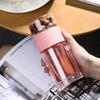 Glass Water Cup  Practical Water Bottle Plastic Leak-proof Drinking Cup  High Borosilicate Glass Tea Drink Bottle