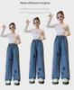 Fasjonable jenters vide jeans: Trendy vår- og høststil for store barn