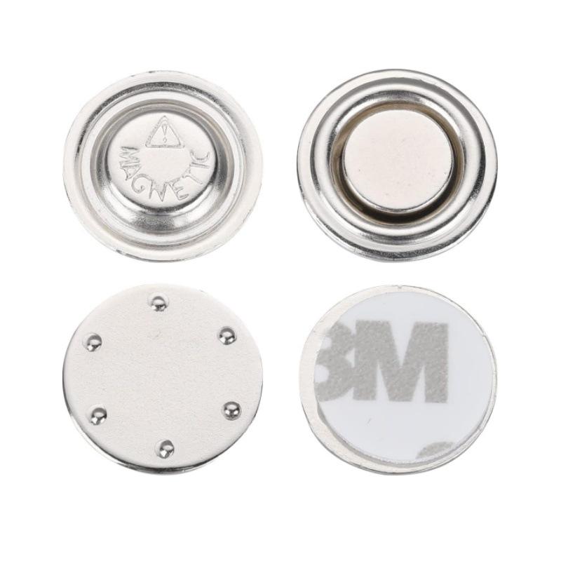 Magnetic Name Badge with Strong Double-Sided Adhesive Clasp, 45x13mm, 2-Piece Metal ID Holder