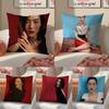 Popular Fashion Chinese Sexy Model LLiu Wen Cushion Cover Pillowcase Short Plush Invisible Zipper Room Sofa Cushion Cover