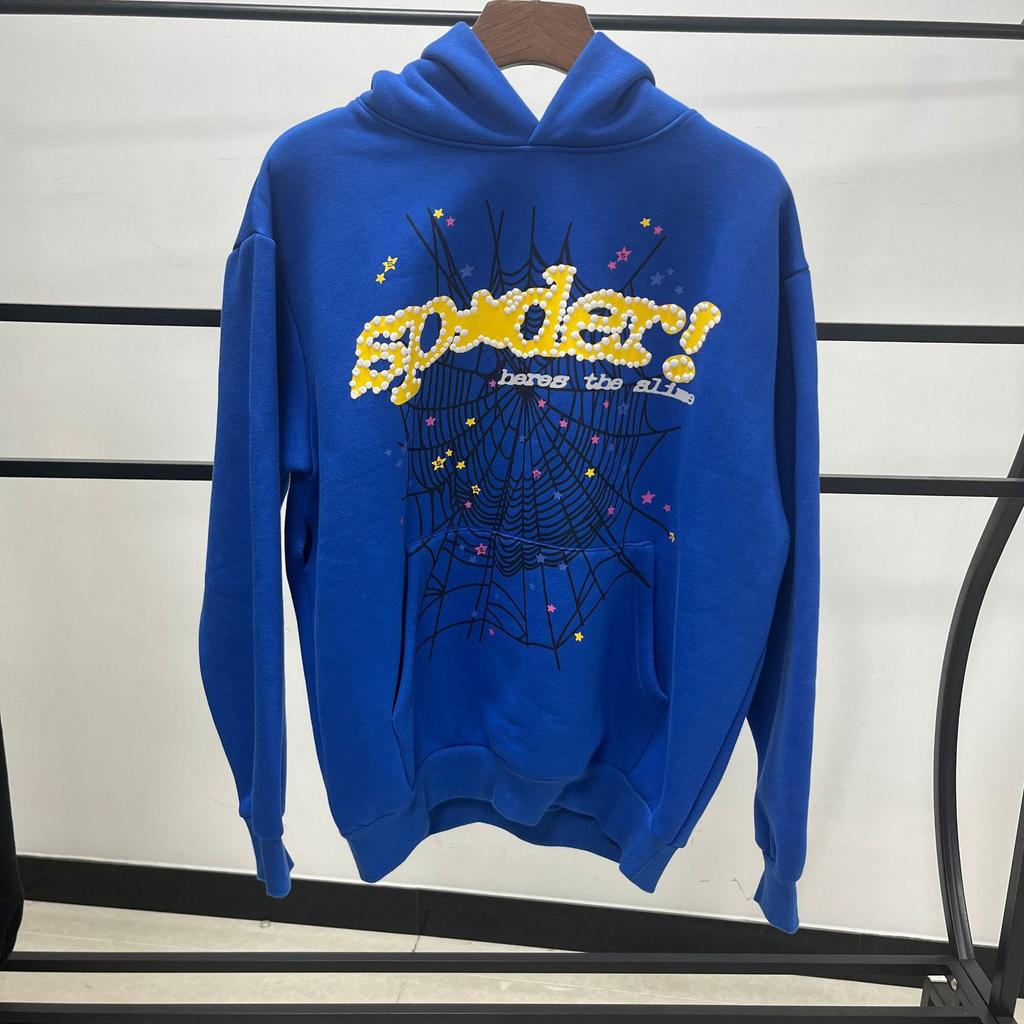 Sp5der555 Heavyweight Fleece-Lined Hooded Sweatshirt - European/American Trendy Hoodie