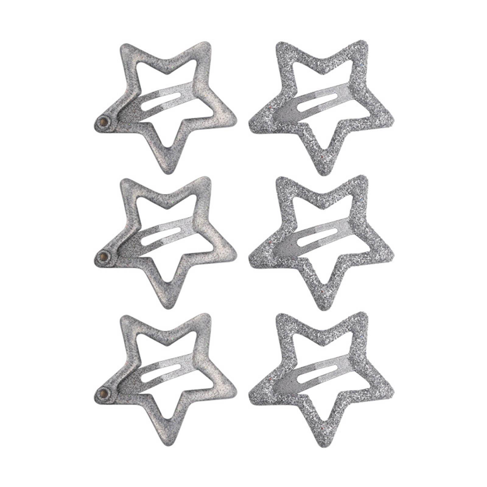 

6pcs Cute Sparkling Hair Clip Sweet Lovely Hair Barrettes Five-Pointed Star Hairpins Styling Hair Accessory Party Gifts 1