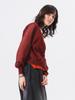 Beams Boy Long Sleeve Sheer Knit Wine Free Women's Back-to-Front Pullover,