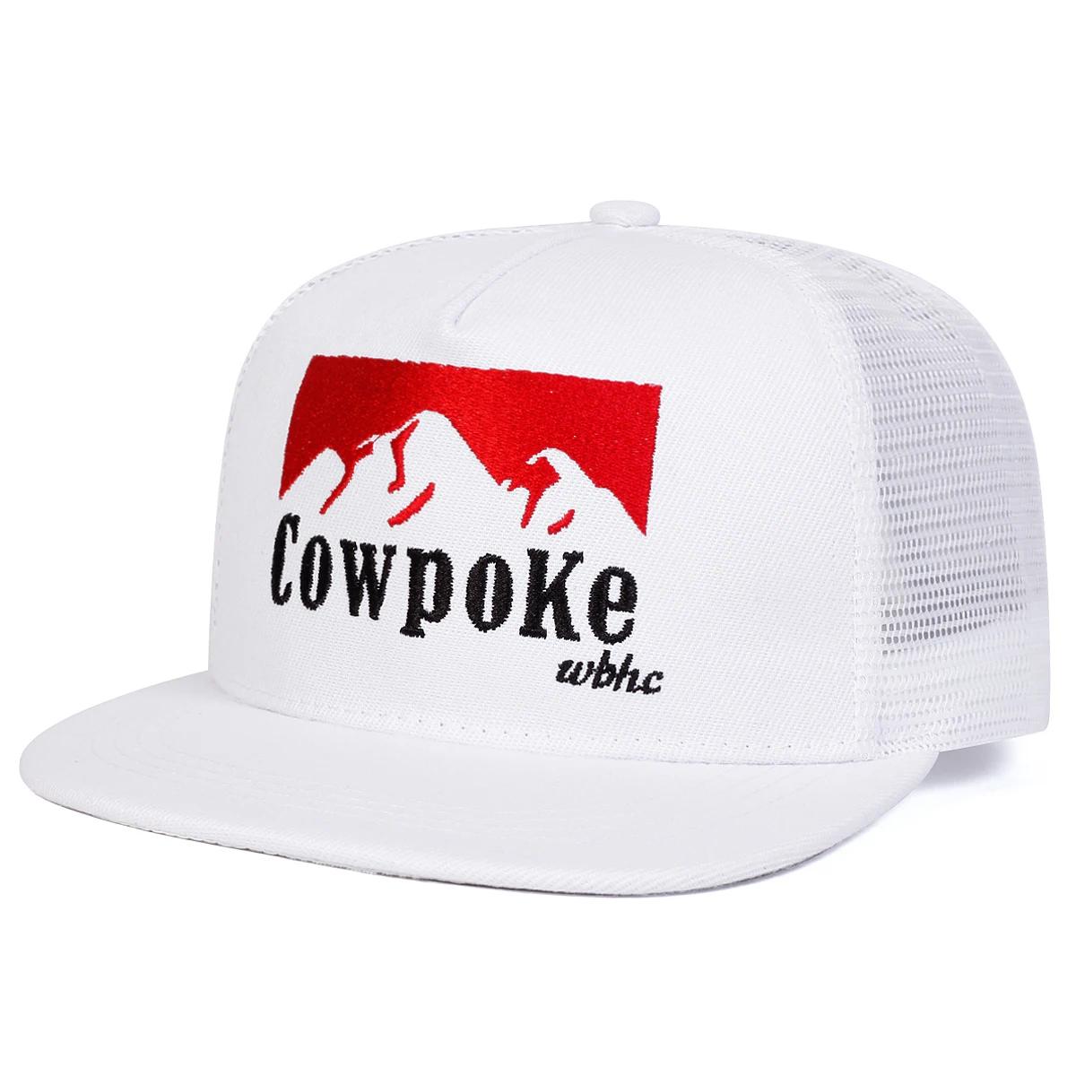 Unisex Cowpoke Stickerei Hip-Hop Netzmützen Frühling Sommer Outdoor Verstellbar Lässig Baseballkappen Trucker-Kappen Sonnenschutzmütze red