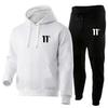 Directly from the Manufacturer Autumn and Winter Men's Casual Hooded Suit Men's Trend Fleece Sweater Sweatpants Sports Men's Two-piece Set