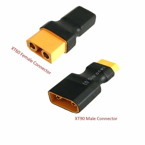 Boladge 2pcs XT90 Male Connector to XT60 Female Connector Adapter and 2pcs XT90 Female Connector to XT60 Male Connector Adapter for RC LiPo ESC