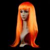 Women's Clothing Hot High Temperature Synthetic Line Thick Hair Masquerade Dazzle Long Hair Long Straight Wig Women's Bangs