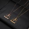 Custom Name Necklace Boy Girl Kiss Personalized Stainless Steel Jewelry Anniversary Customized for Women Couples Lovers Gifts