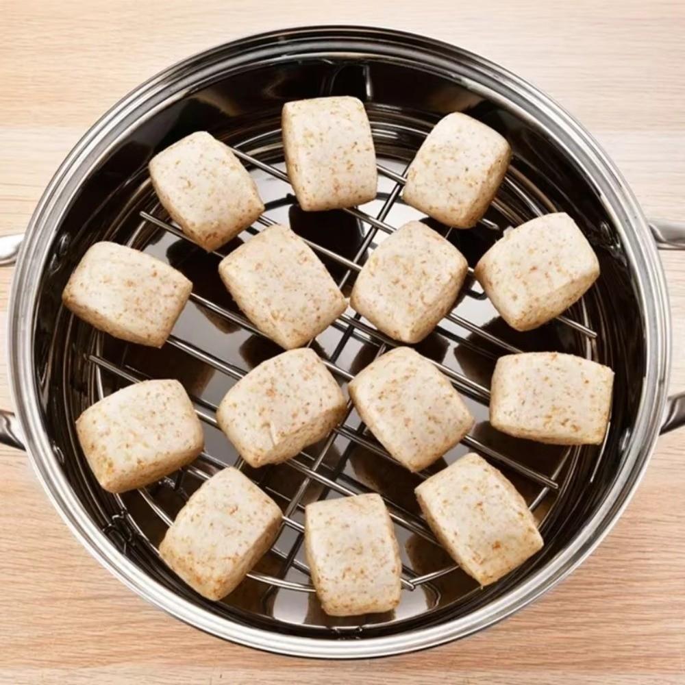 Stainless Steel Tripod Steaming Tray Holder Multifunctional Smooth Pot Rack Overhead Design Practical Steaming Rack