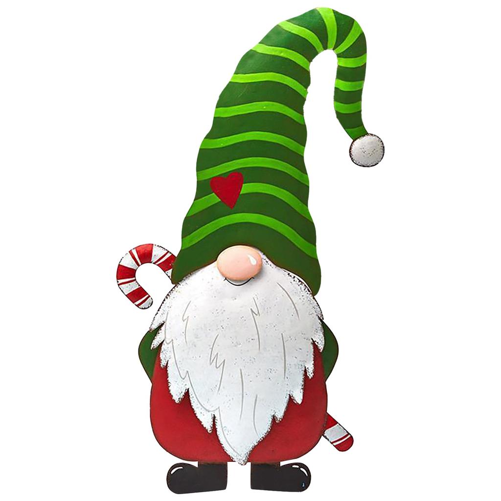 Wooden Gnome Yard Stake Welcome Sign Christmas Ornaments Garden Patio Decor For Outdoor Stake Indoor Wall Décor