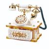 Vintage Rotary Telephone Music Box with 8 Melodies Non-Electric Wind-Up Mechanism Home Office Retro Decor Birthday Gift for Him