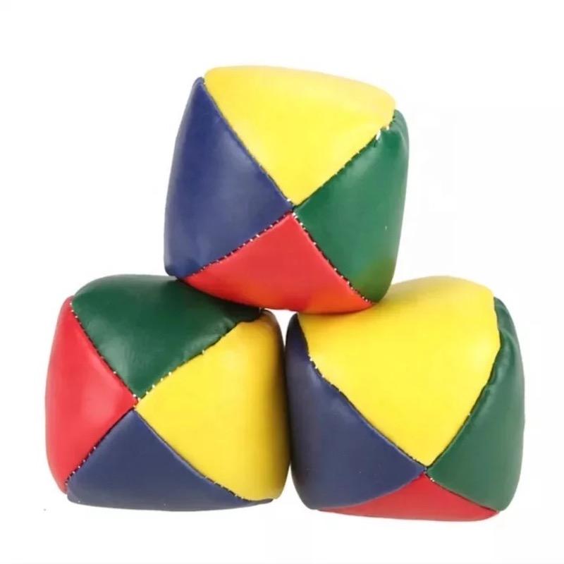 PVC juggling balls filled with leather sandbags 3/6 juggling balls set circus balls 4 panel colors children's outdoor sports toy