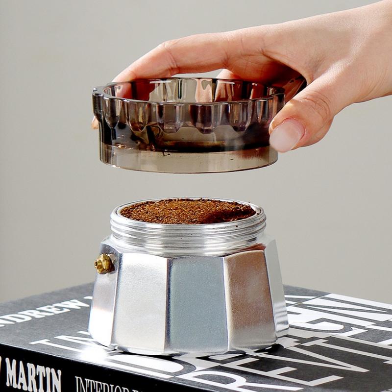 Universal Coffee Tamper For Moka Pot Rotary Powder Dosing Ring Coffee Distributor Leveler Abs Food Grade Material Espresso Tool
