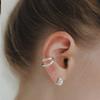 J.Lauren Two-Line Two-Size Silver Ear Cuff M03940
