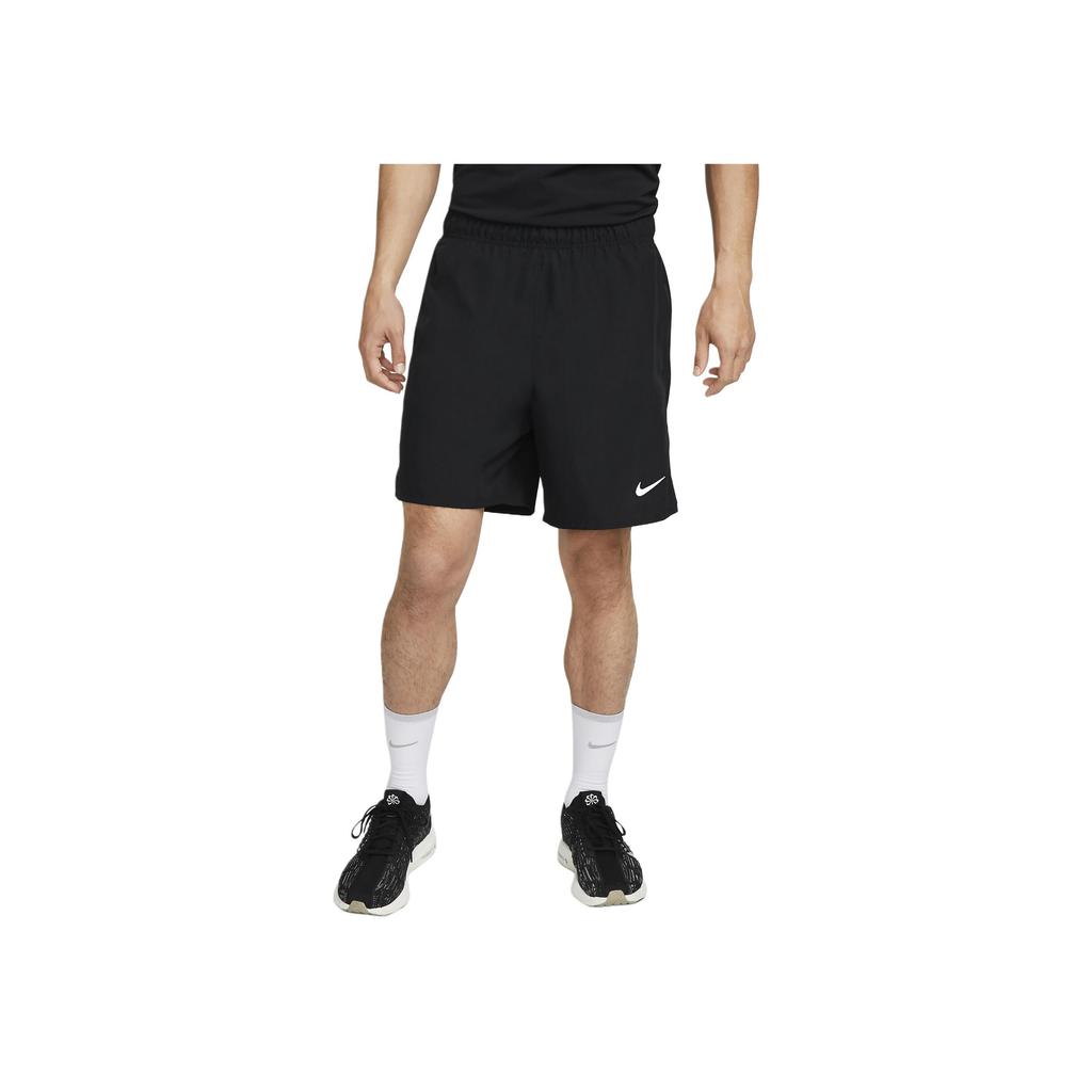 Nike Dri-FIT Solid Logo High-Waist Drawstring Shorts With Pockets Men Shorts Black DV9360-010