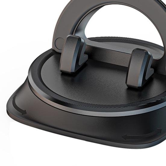 Dashboard Phone Holder 360 Degrees Rotatable Mobile Phone Stand Hands-free Navigation Car Mount with Clip-On Silicone Base