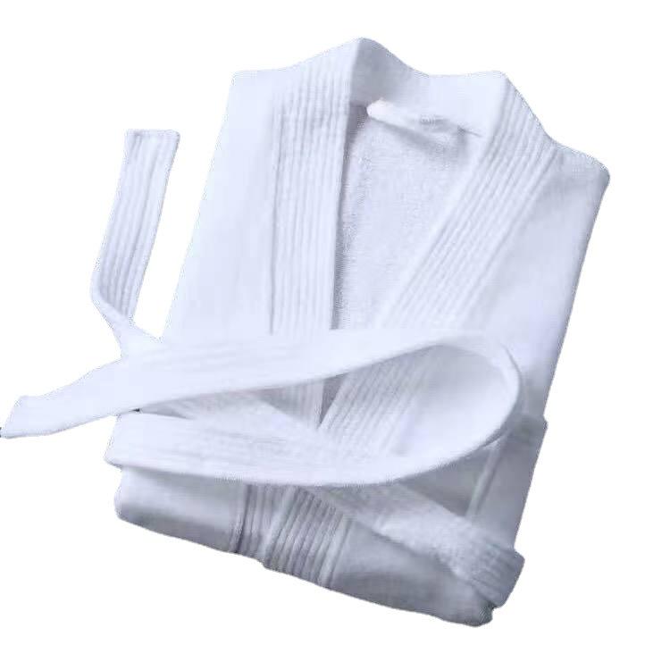 Unisex Long Pure Cotton Terry Bathrobe – Absorbent, Quick-Dry, Thickened for Men and Women.