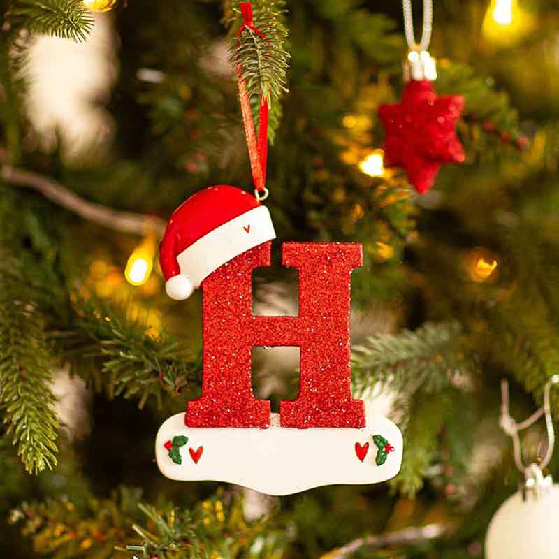 DIY Christmas Tree Decoration Letter Pendant 26 Letters Home Decorations Holiday Xmas Ornament New Year Nativity Decoration 2025