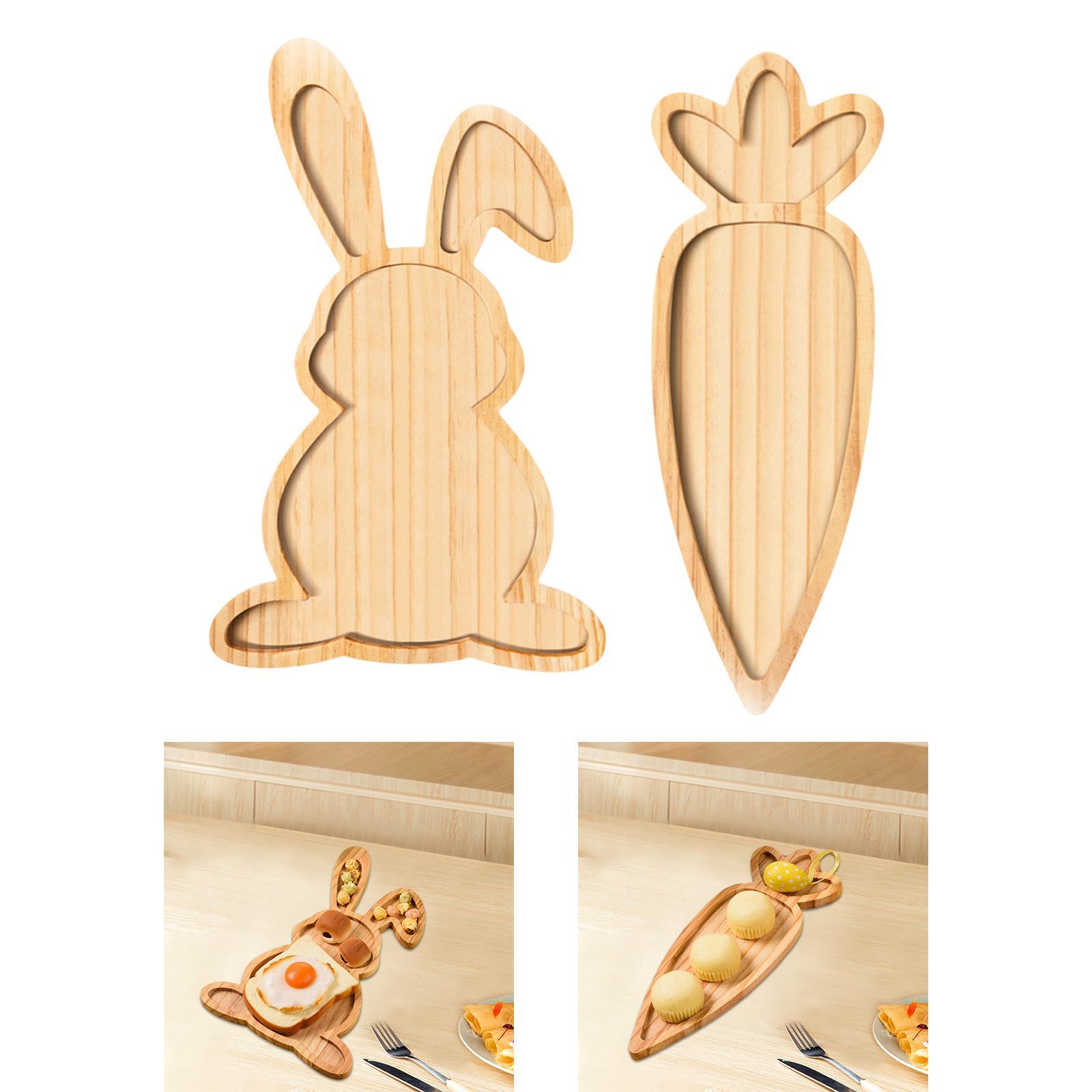 

Wooden Serving Platter Gifts Tabletop Ornaments Decorative Tray Cute Dining Plate for Appetizer Snack Cheese Coffee Table Fruit Carrot Shaped
