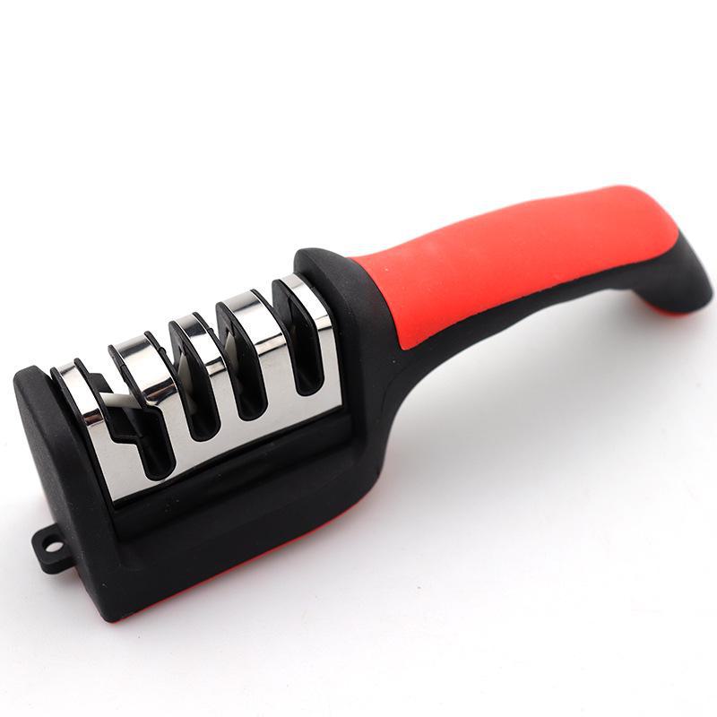 "Three-Stage Handheld Kitchen Knife Sharpener – Multi-Function Whetstone Tool for Quick Household Sharpening"