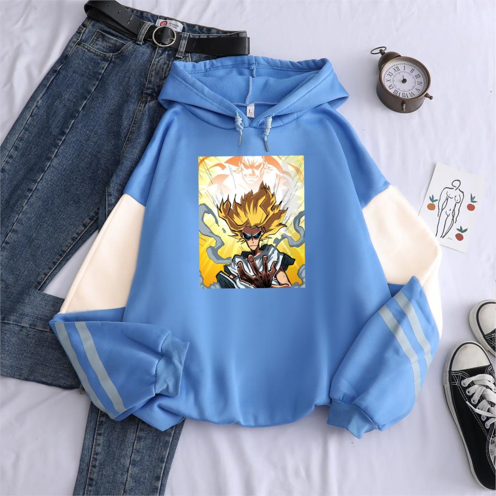 Hot Japanese Anime All·Might My Hero Academia Printed Hooded Sweatshirt Men Streetwear Graphic Harajuku Winter Fashion Hoodies