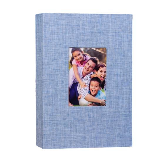 Fotoalbum 4x6 300 Taschen Leinenbezug Bilderbuch mit Frontfenster Personalisiertes Scrapbook