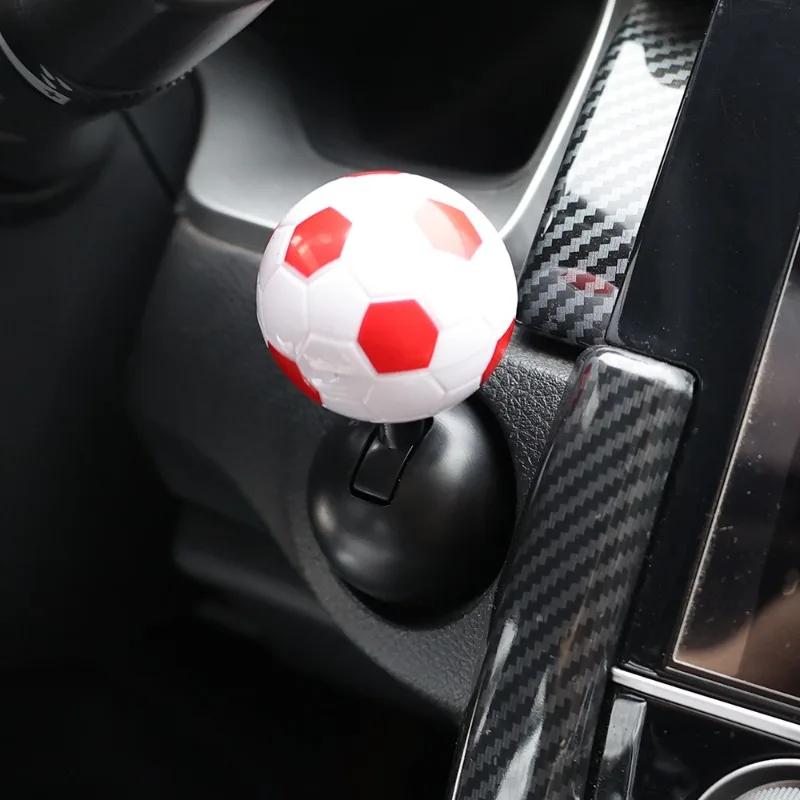 Car One Click Start Button Rocker Football Shaped Lever Engine Start Stop Button Joystick Decoration Cover Modified Accessories