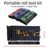 Waterproof Tool Bags 22 tool pockets+1 zipper bag Multi Pockets Organizer Tool Roll  Mechanic