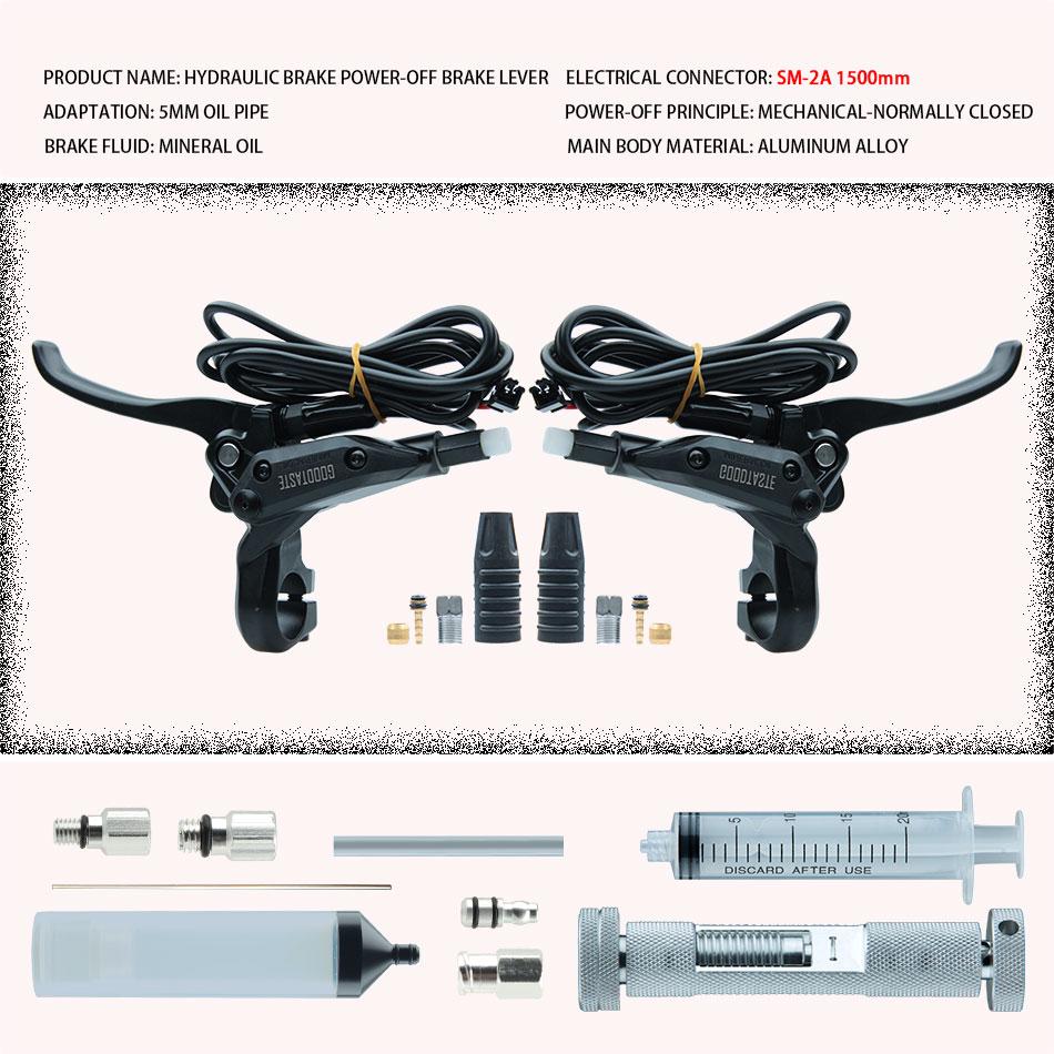GT03 Bafang Power-off Oil Brake 3 Pin Folding E-bike Handle Brakes Hydraulic Pump Up Lever Mountain Bike Goodtaste XOD Sm2a