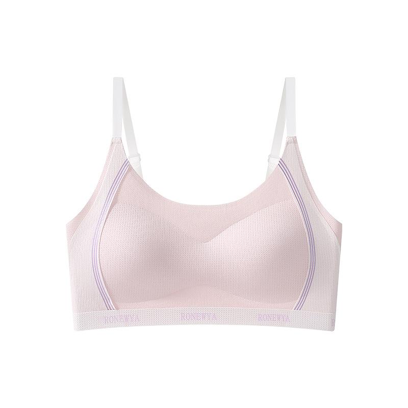 Junior High School Students with Few Bras, No Steel Ring During Development, Thin Breathable Semi-fixed Vest Exercise