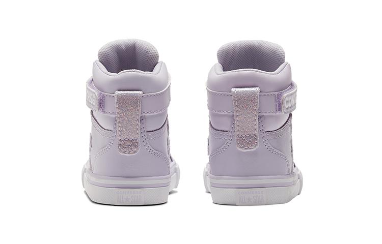 Converse Pro Blaze Strap Canvas Comfortable High Top Skateboard Shoes Purple Infant And Toddler A03817C