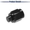 ACROPIX Female Flare Cap Port Plug Block Off Fitting Nut Adapter Universal Black 4pcs AN4