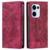 For OPPO Reno13 5G Mandala Embossed PU Leather Flip Wallet Case Magnetic Closure Cover