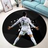 Berühmter Fußballstar Runder Teppich für Wohnzimmer Teppiche Camping Picknickmatten Flanell Anti-Rutsch-Teppich Yogamatte Jungengeburtstag Geschenke