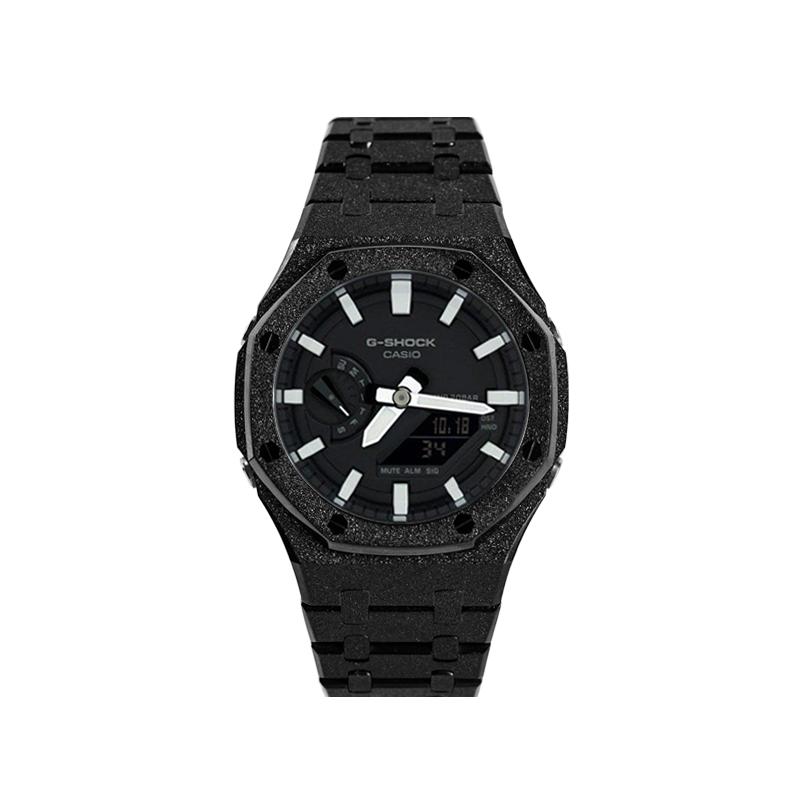 CASIO Customized watch modified series gray steel shadow trend modified waterproof luminous Quartz same style for men and wo GA-2100-1A