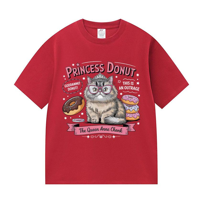 

Princess Donut Dungeon Funny Graphic Tshirts Unisexs Women Cute Gamer Cat 100 Cotton T Shirt Summer ONeck Short Sleeve T Shirts S
