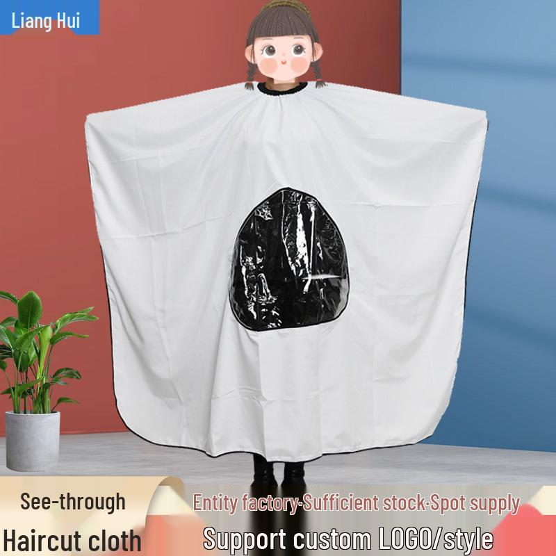 

Transparent Mobile Phone Viewing Hair Cutting Cape for Salon Use