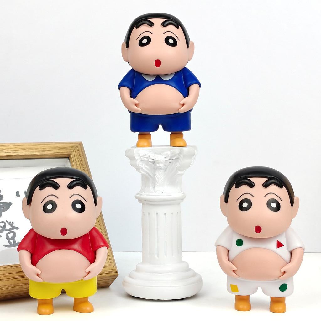Crayon Shin Chan Pvc Action Figure With Interactive Belly For Collectors And Kids