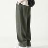 Pantalones de trabajo para hombre, pierna ancha, estilo Retro, transpirables, versátiles, largos, sueltos, de Color sólido, pantalones rectos que combinan con todo