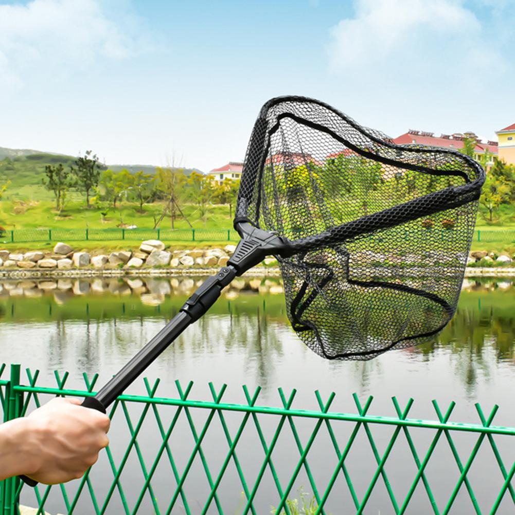 Telescopic Fishing Net Aluminum Alloy Folding Catch and Release Net Floating Fishing Net for Carp Fishing Catching Releasing
