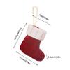 Christmas Knitted Sock Red Green Xmas Tree Hanging Mini-Sock for Home Party Table Decoration Noel Pendant Kids Gift Supplies