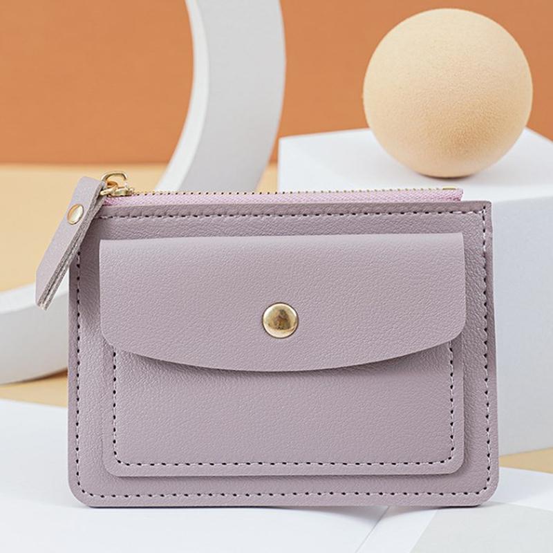 Leather Female Purse Women Simple Wallets Mini Zipper Solid Multi-Cards Holder Coin Short Wallets Slim Small Wallet Zipper Hasp 625₽