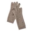 Touch Screen Gloves Cashmere Autumn and Winter New Men's and Women's Twist Pattern Warm Cycling Windproof Knitted Five Finger Extension