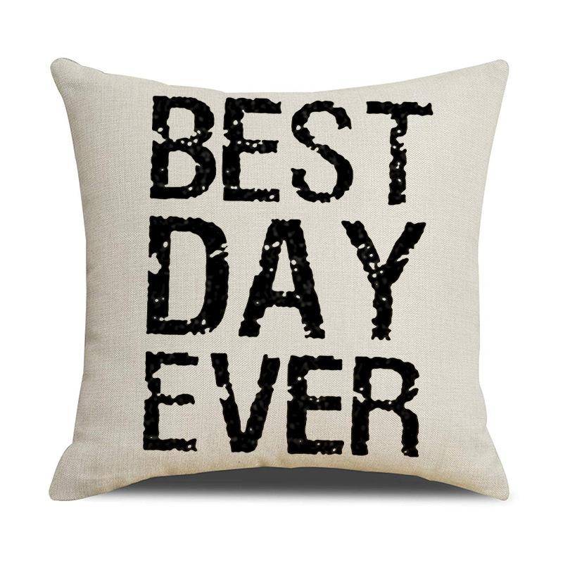 Simple Letter Series Throw Pillow Covers With Digital Printing Of Short Plush Fabric Car-Shaped Sofa Cushion Office Home Decor