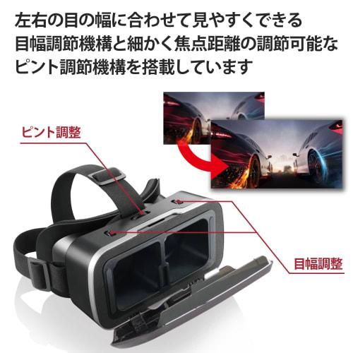 ELECOM VR brýle Kompatibilní s chytrým telefonem standardního typu Sada dálkového ovládání Černá VRG-M02RBK