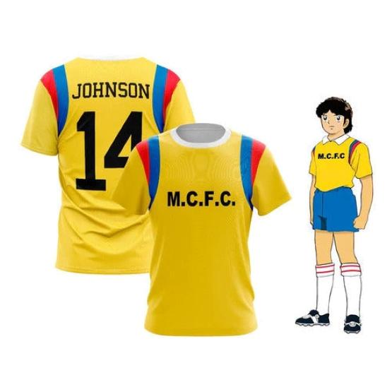 

Misugi Johnson Tsubasa Animation Cartoon Anime Football Soccer T-Shirt Nation Jersey Japan Print Sport Vintage Short Sleeve Uniform Cosplay Unisex Men XS