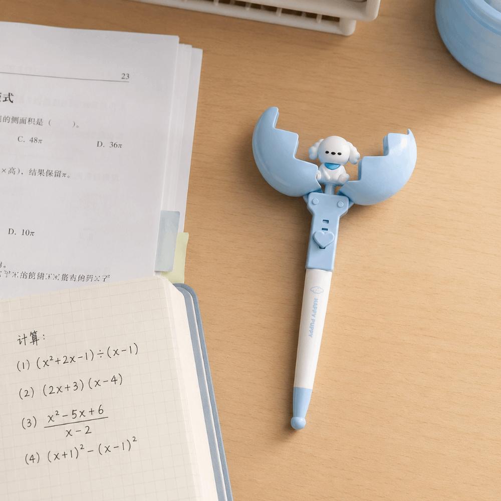 Eggshell Design Egg-shaped Retractable Gel Pen Cute Animal Stress-Relieving Pen Smooth Writing Cartoon Style Quick-dry Pen