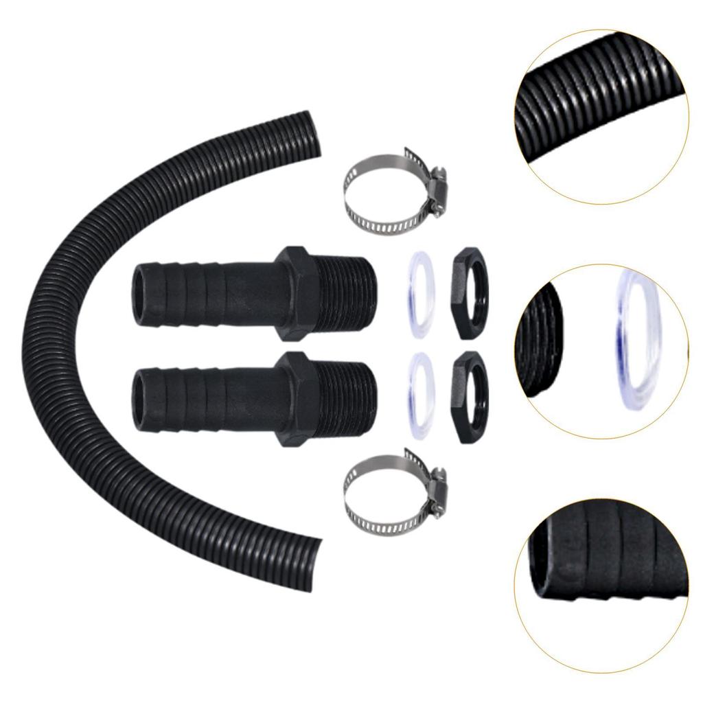 Rain Barrel Connector Kit Water Collection Home Outdoor Chores with Hose
